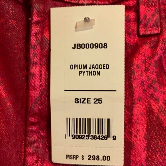 J BRAND ALANA RED CHEETAH LEATHER - NWT - HOT!! - Picture 7 of 10